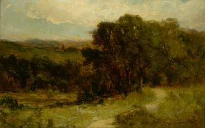 Krajina bez názvu se silnicí u potoka a stromů, n. d. od Edward Mitchell Bannister