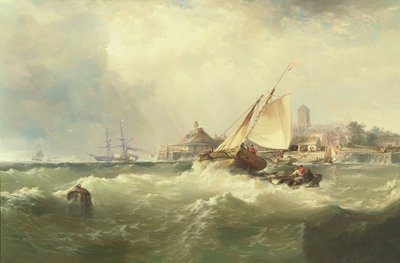 New Castle na řece Delaware od Edward Moran
