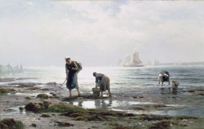 Sběrači ústřic, 1883 od Edward Moran