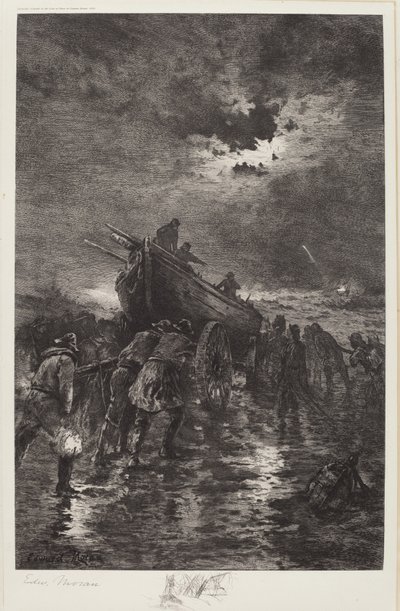 Bez názvu (Spuštění Dory/Na záchranu/Ztroskotání) od Edward Moran