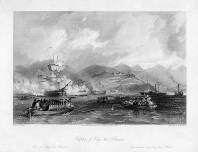 Zachycení Ting-hai, Chusan, Čína, 1841 19. století. od Edward Paxman Brandard