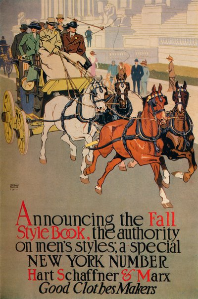 Obálka pánského módního časopisu The Fall Style Book, 1911 od Edward Penfield