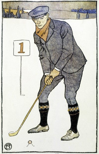 Kalendář: “” Golfový kalendář”” od Edwarda Penfielda od Edward Penfield