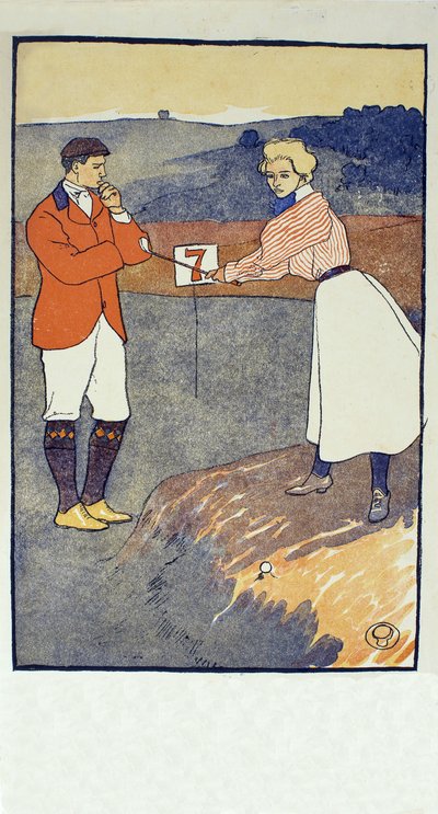 září , detail z roku 1931 Golfový kalendář, nakl. 1931 od Edward Penfield