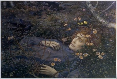 "Ach, co je to v dolíku?" (akvarel na papíře) od Edward Robert Hughes