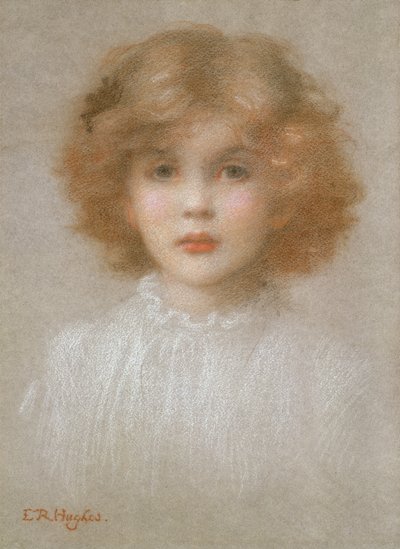Portrét mladé dívky od Edward Robert Hughes