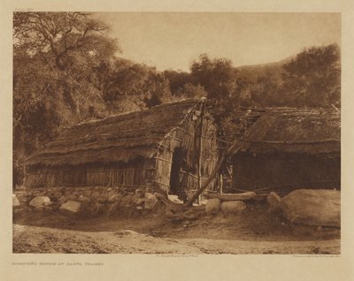 Dům Diegueño v Santa Ysabel od Edward S. Curtis