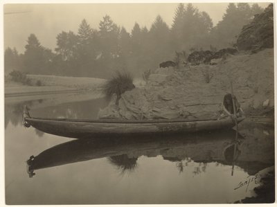 Rybaření z kánoe – Hupa od Edward S. Curtis