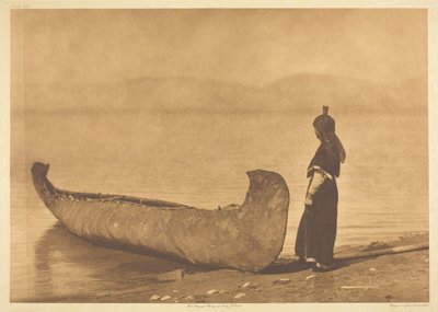 Na břehu jezera - Kutenai od Edward S. Curtis