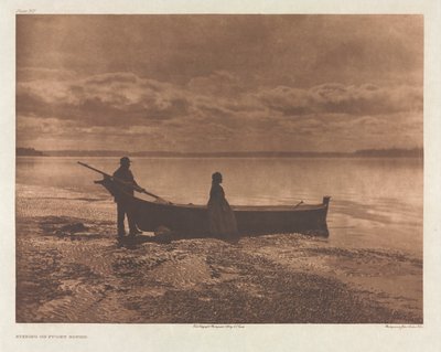 Portfolio IX, deska 312: Večer na Puget Sound od Edward S. Curtis