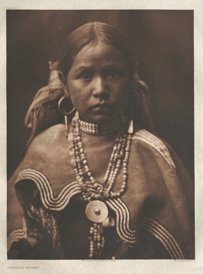 Portfolio I, deska 22: Dívka z Jicarilly od Edward S. Curtis