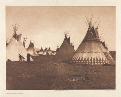 Portfolio VI, deska 186: Painted Lodges--Piegan od Edward S. Curtis