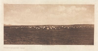 Portfolio VI, Plate 192: Sun Dance Encampment--Piegan od Edward S. Curtis