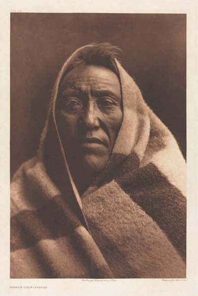 Portfolio VI, Talíř 202: Střední lýtko - Piegan od Edward S. Curtis