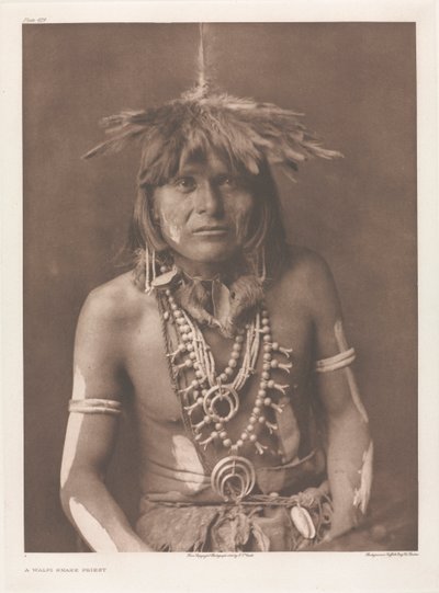 Portfolio XII, deska 429: Hadí kněz Walpi od Edward S. Curtis