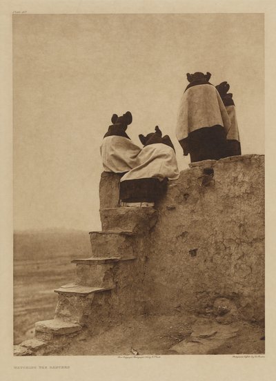 Pozorování tanečníků od Edward S. Curtis