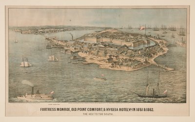 Pevnost Monroe, Old Point Comfort a Hygeia Hotel, Virginie v letech 1861 a 1862 od Edward Sachse