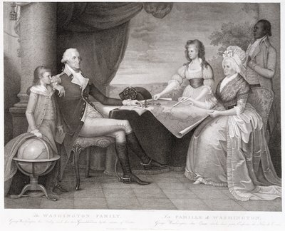 The Washington Family, 1798 (rytina a tečkovaný lept) od Edward Savage