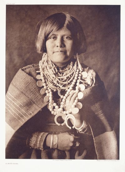 Dívka Zuni od Edward Sheriff Curtis