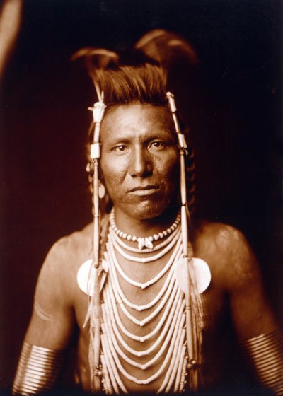 Indický statečný: Ben Long Ear c. 1905, foto Edward S. Curtis od Edward Sheriff Curtis