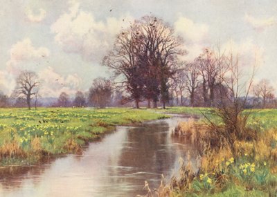 Je bez zátěže, tato veselá říčka, a žádný jez ani mlýn jí nebrání v rychlé cestě do moře (barevná litografie). od Edward Wilkins Waite