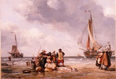 Fisherfolk Counting the Catch od Edward William Cooke