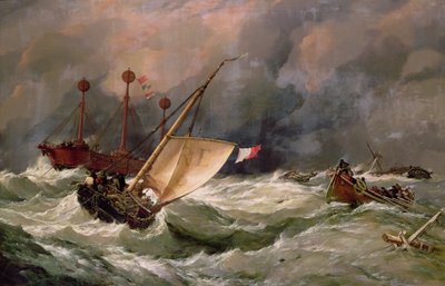 Ráno po těžké vichřici (olej na plátně) od Edward William Cooke