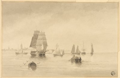 Rye - jižní pobřeží poblíž Hastingsu od Edward William Cooke