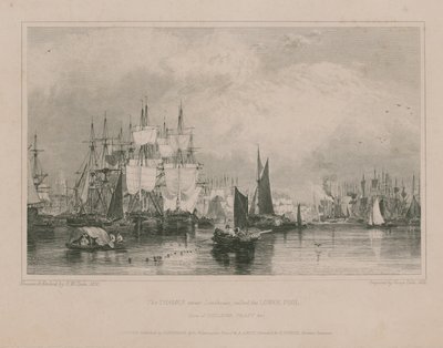 Temže poblíž Limehouse: Lower Pool od Edward William Cooke