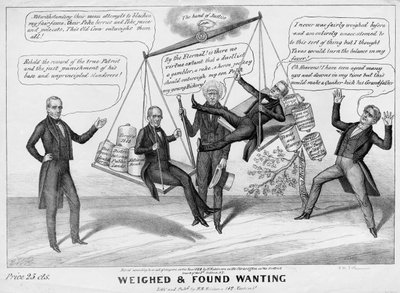 Weighed und found missing, publikoval H R Robinson, New York, 1844 od Edward Williams Clay