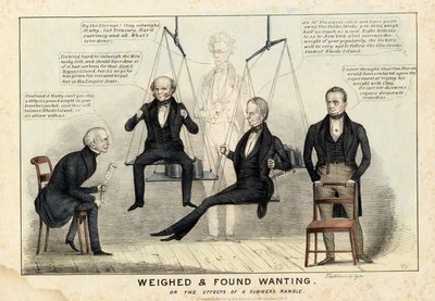 Weighed und found missing, publikoval H R Robinson, New York, 1844 od Edward Williams Clay