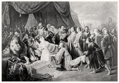 Kapitulace Calais, 4. srpna 1347, vyryl John Young od Edward after Bird