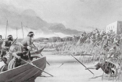 Dobytí mořské země Kassity (litografie) od Edwin A. Morrow