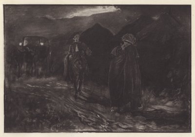 Ilustrace ke skladbě She Stoops to Conquer od Olivera Goldsmitha (litho) od Edwin Austin (after) Abbey