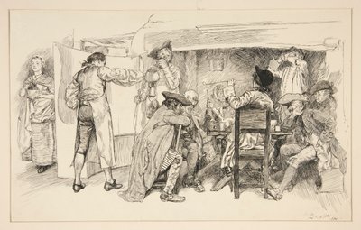 Pokoj An Ale House - od Edwin Austin Abbey