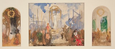 Studie kompozice pro od Edwin Austin Abbey
