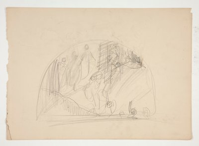 Studie kompozice pro od Edwin Austin Abbey