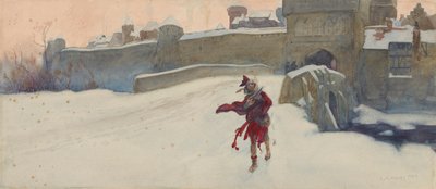 Studie kompozice pro od Edwin Austin Abbey