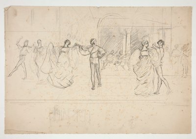 Studie kompozice pro od Edwin Austin Abbey