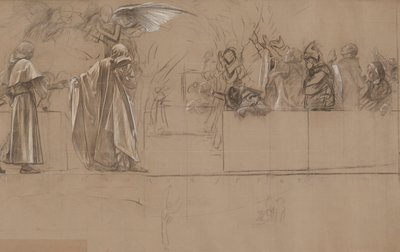 Studie kompozice pro od Edwin Austin Abbey