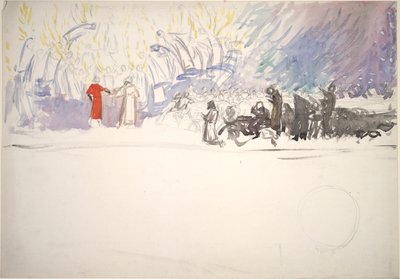 Studie kompozice pro od Edwin Austin Abbey