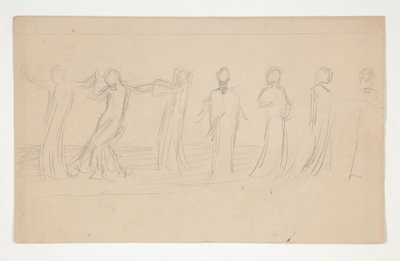 Studie kompozice pro od Edwin Austin Abbey