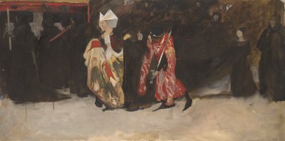 Kompoziční studie pro Richarda, vévodu z Gloucesteru a lady Annu od Edwin Austin Abbey