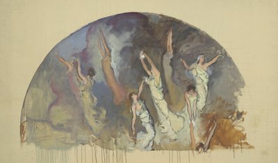 Compositional Study, pro The Spirit of Light, Rotunda, Pennsylvania State Capitol, Harrisburg od Edwin Austin Abbey