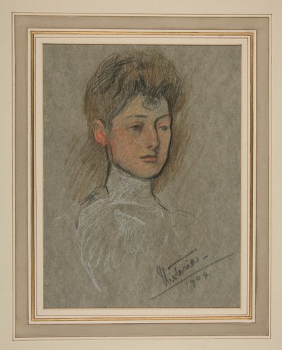 Portrét Korunovace Edwarda VII: Princezna Victoria Alexandra Olga Mary od Edwin Austin Abbey