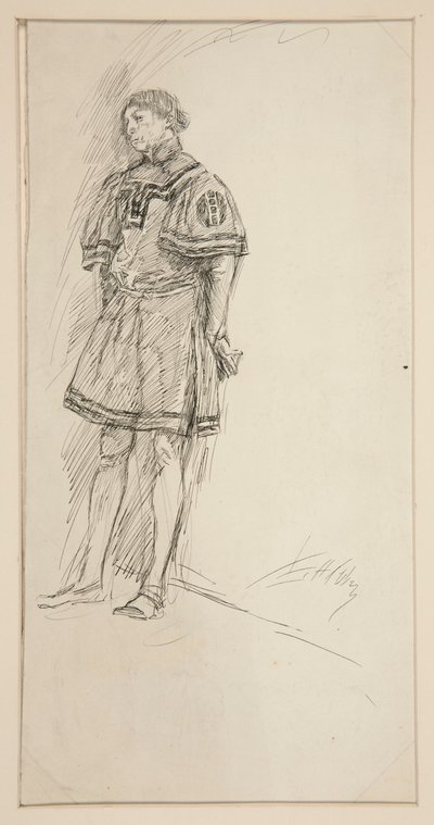 Studie kostýmů pro dva pány z Verony (?) od Edwin Austin Abbey