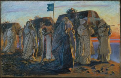 Nářek tří královen od Edwin Austin Abbey