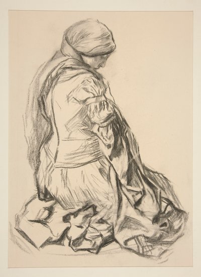 Studie soukenictví pro od Edwin Austin Abbey