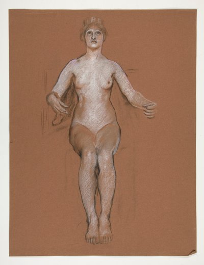 Raná studie pro postavu Génia státu, v od Edwin Austin Abbey
