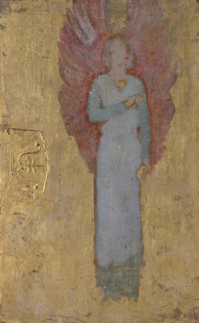 Figurální studie anděla od Edwin Austin Abbey